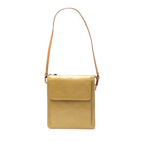 Louis Vuitton Monogram Vernis Mott Shoulder Bag Beige Patent Vernis Leather